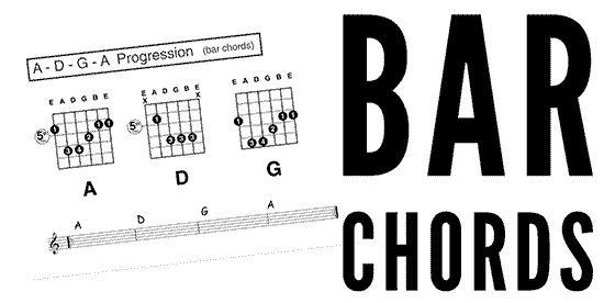 using a phone to teach bar chords on guitar