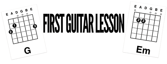 easy first guitar lesson backing track