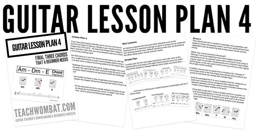 free guitar teaching lesson plans