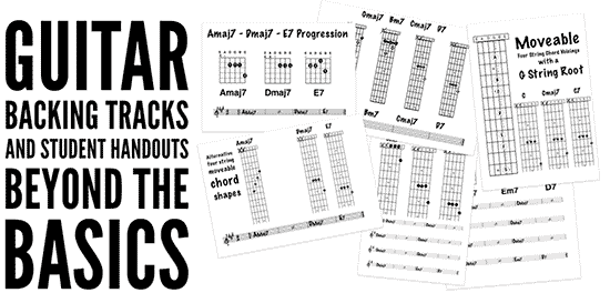 Backing Tracks and Handouts for Guitar Teachers