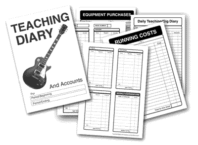 guitar teachers accounts and diary system business help