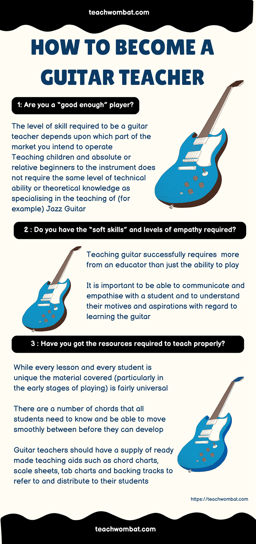 help and advice for anyone thinking of becoming a guitar teacher