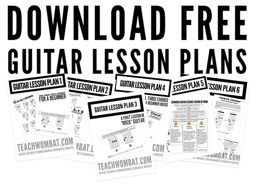 how to teach guitar with free guitar teaching  lesson plans