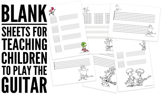  How to teach kids guitar with blank tab sheets and chord grids