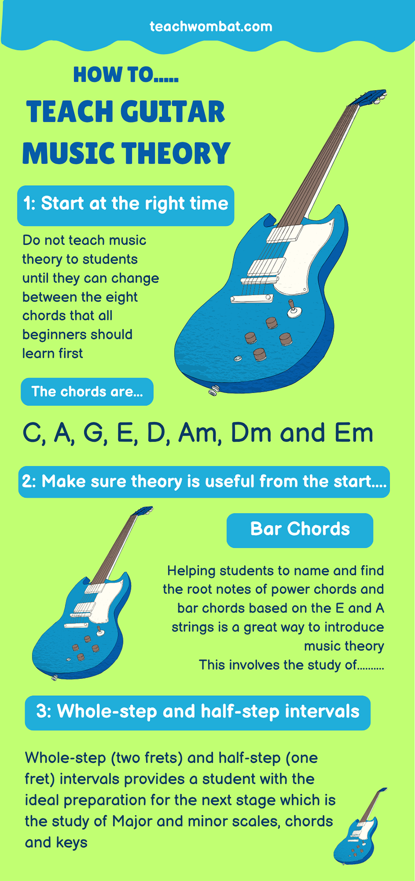 how to teach guitar music theory